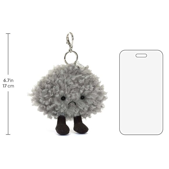 JELLYCAT Amuseables Storm Cloud Bag Charm - Keychain New with Tags - Picture 7 of 8